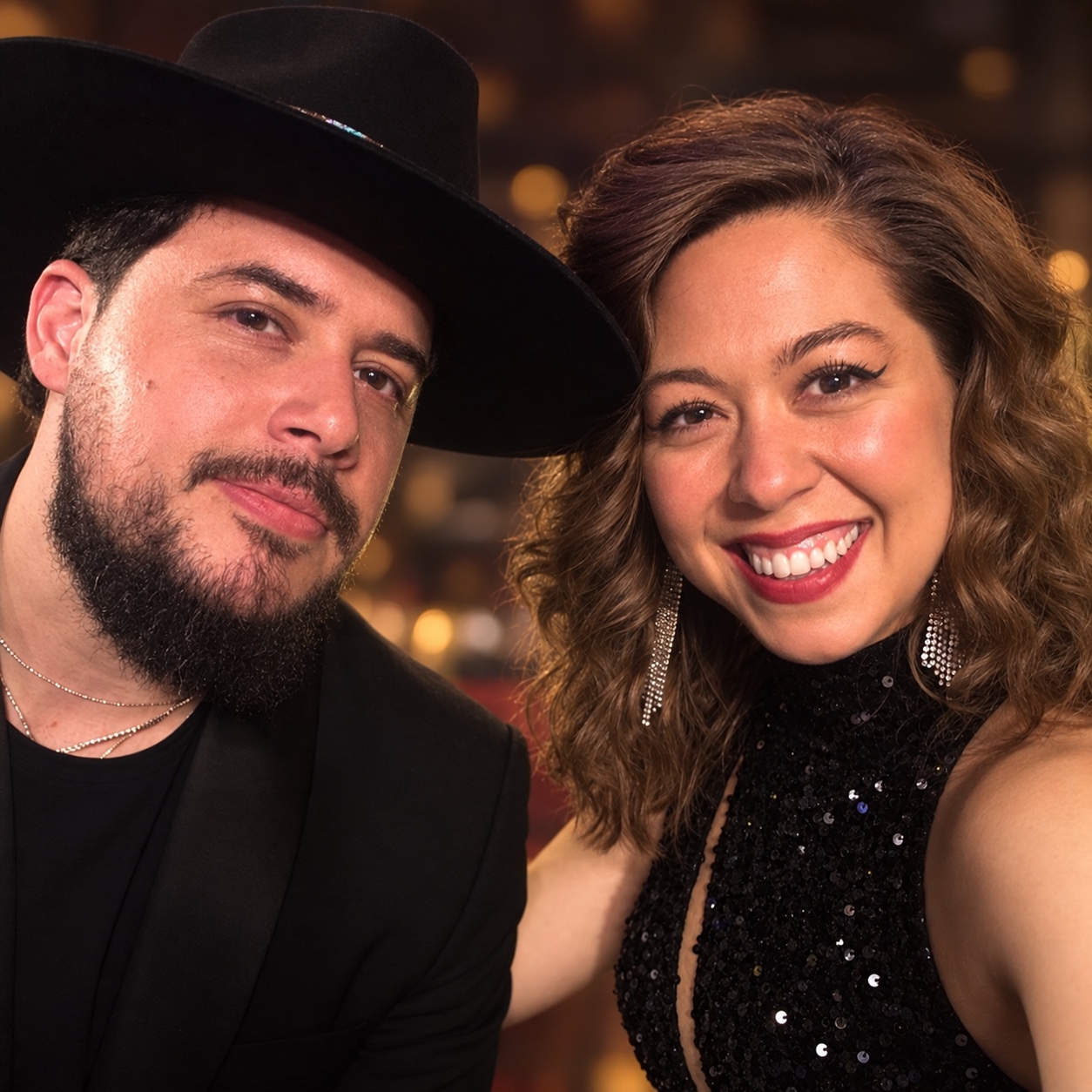 Will and Tori together in black evening attire